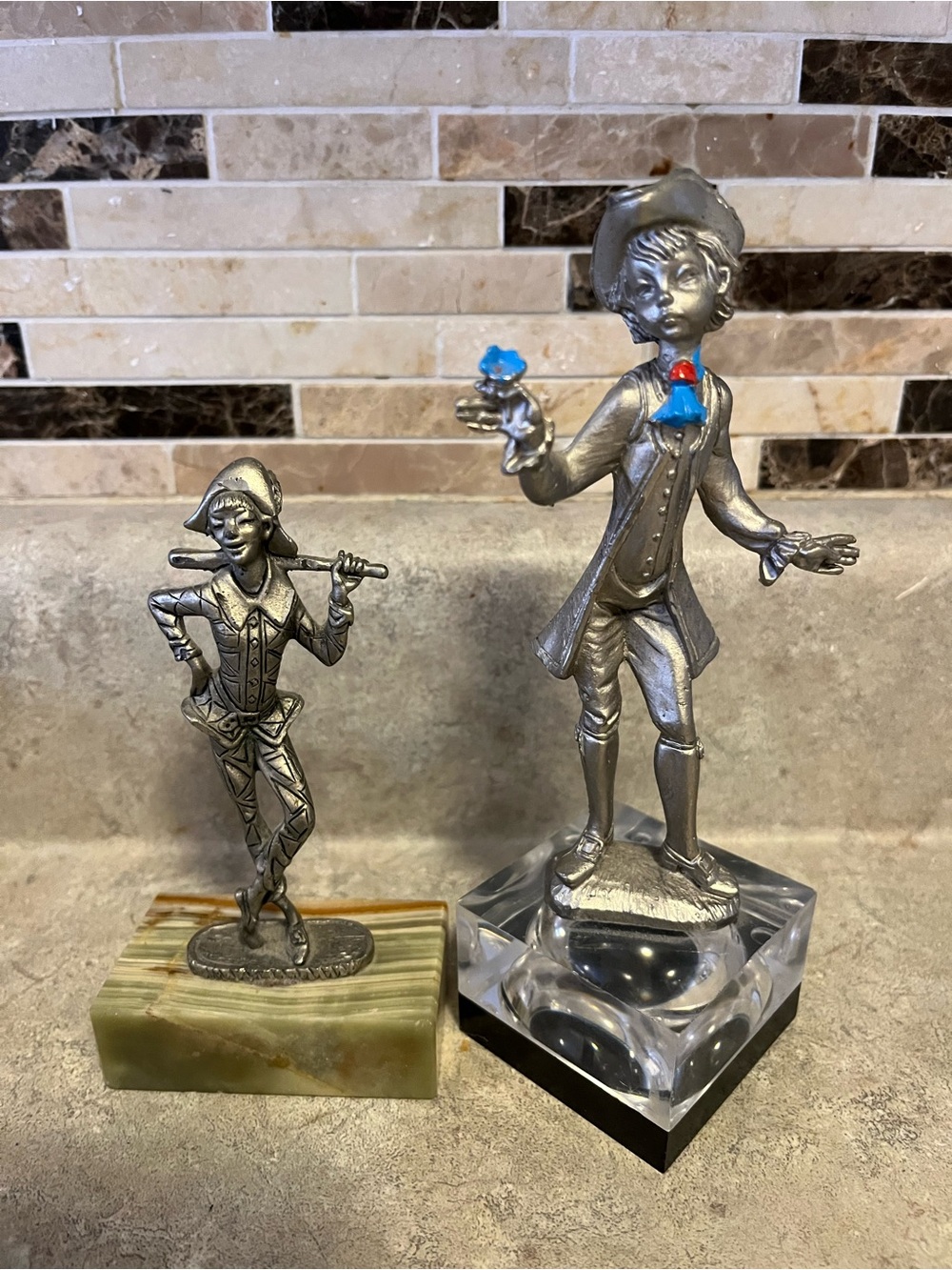 Vintage Peltro Italian Pewter Figurines